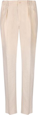 Tagliatore Gord Slim-fit Pantalon - Heren - Slim Fit Broeken - Wit - 2XL - Katoen - Broeken