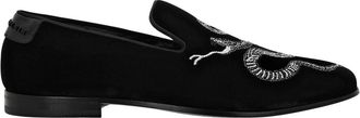 Philipp Plein Loafers Snake - Heren - Loafers - Zwart - 40 EU - Leer - Schoenen