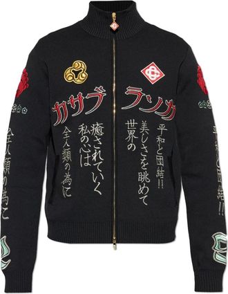 Casablanca Sweatshirts & Hoodies - Heren - Vesten met rits - Zwart - M - Hoodies & sweatvesten