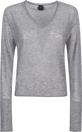 Pinko Top verfraaid met pailletten - Grijs