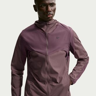 Nike Mens Stride Plus Repel Running Jacket in Red | IF2367-674