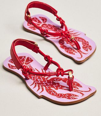 Farm Rio Lobster Slingback Sandals
