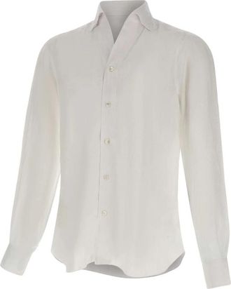 Barba Culto Shirt - Heren - Casual Overhemden - Wit - M - Linnen - Overhemden