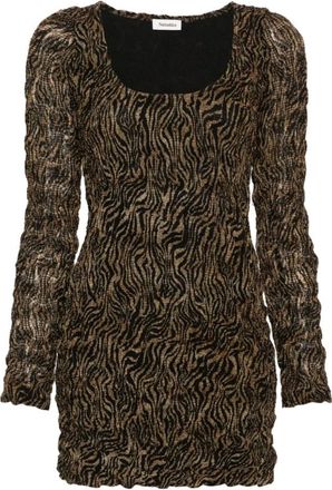 Nanushka Dames, Jurken, Bruin, Maat: XS Chiffon