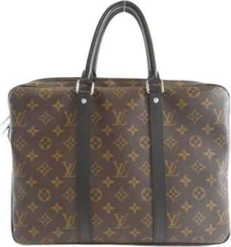 Louis Vuitton Pre-owned Handbags, male, Brown, Size: ONE SIZE Pre-owned Porte-Documents Voyage PM Handbag