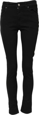 Dolce & Gabbana Zwarte Skinny Denim Jeans met Rits - Dames - Skinny Jeans - Zwart - 2XS - Denim - Jeans