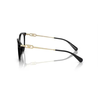 Emporio Armani 0ea4213u Glossy Black Cat-Eye Sunglasses with Gold Metal Temples