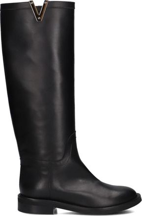 Via Roma 15 Elegante luxe laarzen voor stijlvolle vrouwen - Dames - Hoge Laarzen - Zwart - 37 1/2 EU - Wol - Schoenen