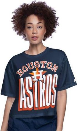 Starter Womens Starter Navy Houston Astros Play the Ball Boxy Cropped T-Shirt at Nordstrom, Size Xx-Large