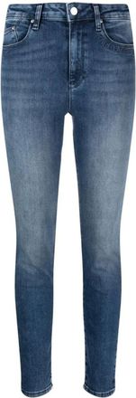 Karl Lagerfeld Blauwe Slim-Fit Rechte jeans - Dames - Jeans - Blauw - Maat: W27 Katoen