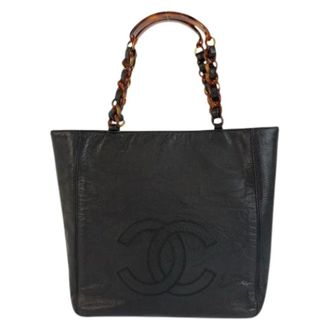 Chanel Pre-owned Tote Bags, female, Black, Size: ONE SIZE Pre-owned Vintage Shoulder Tote