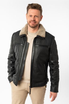 Mauritius Lederjacke MAURITIUS MMAlasko, Herren, Gr. XXL, anthrazit, Obermaterial: 100% Schafsleder. Besatz: 100% Polyester. Futter: 100% Baumwolle. &Auml;rmelfutter