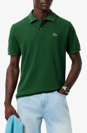 Lacoste Classic Fit Cotton Blend Polo in Vert Neps at Nordstrom, Size 3