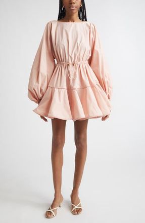 Zimmermann Alchemy Long Sleeve Minidress in Peach at Nordstrom, Size 0