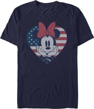 Minnie Mouse Mens Minnie Mouse Cute Portrait Heart T Shirt in Navy Blue at Nordstrom, Size Xxx-Large