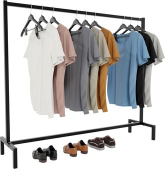 Clp Perchero Melva En Estilo Industrial Negro 150x38x120