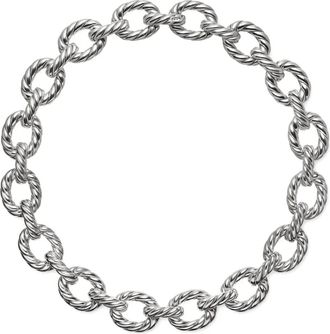 David Yurman sterling silver oval-link necklace - women - Sterling Silver - 46