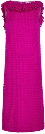 Liberowe Monument Shaggy-knit Bouclé Midi Dress - Fuchsia - S (UK8-10 / S)