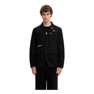 Undercover Single-Breasted Jacket - Heren - Jassen - Zwart - Maat: M Katoen