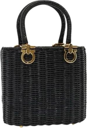 Ferragamo Pre-owned Metal Handbag - Dames - Vintage Handtas - Zwart - ONE Size - Vintage