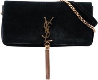 Saint Laurent Pre-owned Kate 99 Suede Shoulder Bag - Dames - Vintage Schoudertas - Zwart - ONE Size - Vintage