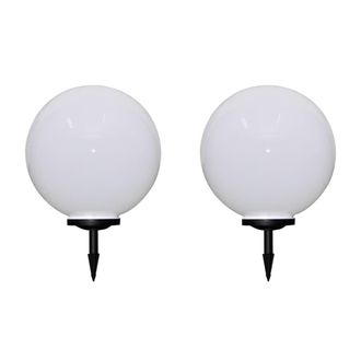 Berkfield Home Outdoor Pathway Lamps 2 pcs LED 50 cm with Ground Spike in White