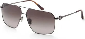 Ferragamo SF238S 069 Shiny Dark Ruthenium/Grey Gradient