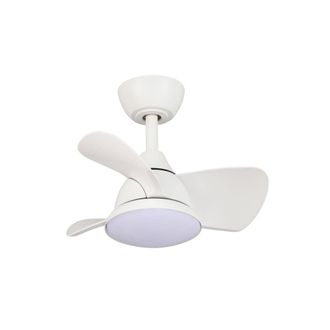 Wonderlamp Ventilador de techo silencioso led 24w blanco &oslash;50 cm con mando