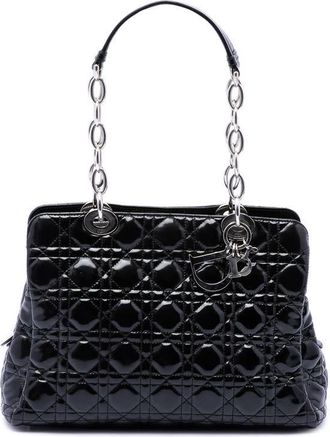 Dior Pre-owned Dior Medium Patent Cannage Lady Soft Shopping Tote Ladies FI32I6S1A2GMWH16