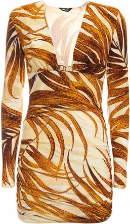 Just Cavalli Short Dress - Dames - Korte kleedjes - Geel - M - Kleedjes