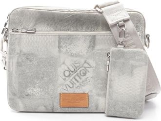 Louis Vuitton Gray Coated Canvas Pvc Leather Handbag Shoulder Bag (Pre-Owned)