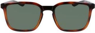 Nike Circuit 55mm Square Sunglasses in Soft Tortoise /Green at Nordstrom Rack