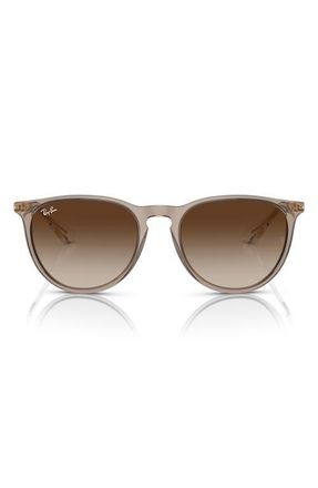 Ray-Ban Erika 54mm Gradient Round Sunglasses in Transparent Light Brown at Nordstrom