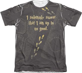 Gildan Harry Potter Marauders Map Adult Poly/Cotton Short Sleeve Tee / T-Shirt