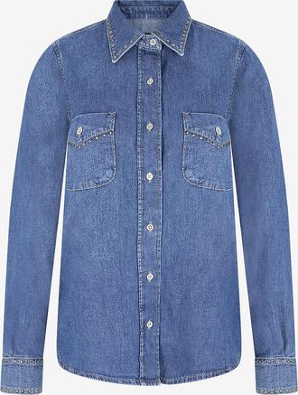 7 For All Mankind Hemd aus Baumwolle mit Nieten Western