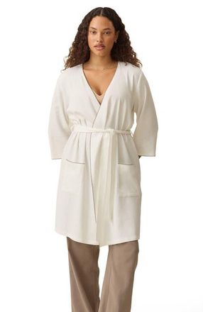 Kindred Bravely Cotton Blend Robe in Ivory at Nordstrom, Size X-Large