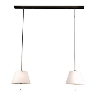 Netlighting Brezil 2 Light Straight Bar Pendant Ceiling Light Bronze