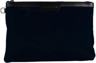 Jimmy Choo London Derek Clutch - Heren - Laptoptassen - Blauw - ONE Size - Tassen