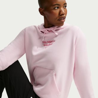 Nike Womens Volleyball Pullover Hoodie in Pink | APS549NAVB-PNF