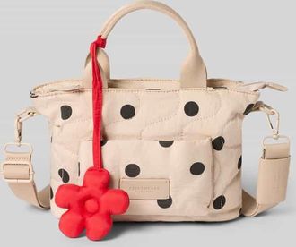 Seidenfelt Manufaktur Handtasche mit Label-Patch Modell VAALA MINI in Beige, Gr&ouml;&szlig;e 1