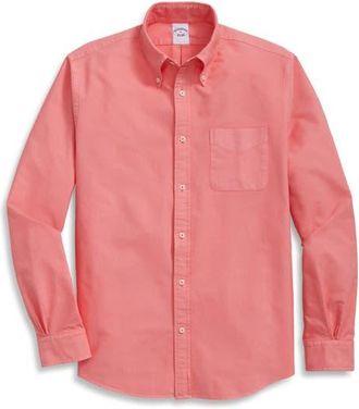 Brooks Brothers Oxford Cotton Button-Down Shirt in Dubarry at Nordstrom, Size X-Large
