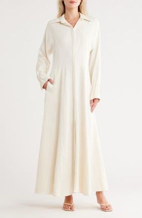 TWP Lazy Hazy Days of Summer Long Sleeve Shirtdress in Bone at Nordstrom Rack, Size X-Small