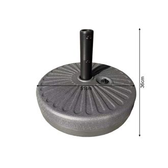 Mobili Rebecca Mobili Rebecca - Base Para Sombrilla Rebecca Mobili Balsa 36x51x51 Hdpe Negro