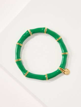 Talbots Delphine Stretch Bracelet - Hillside Green/Gold - 001 Talbots