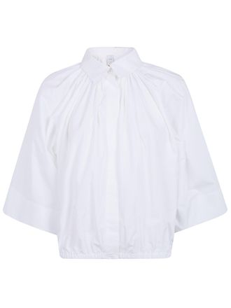 Patou Cropped Sleeves Volume Blouse
