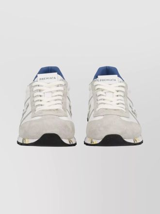 Premiata suede panel low-top sneakers with rubber sole
