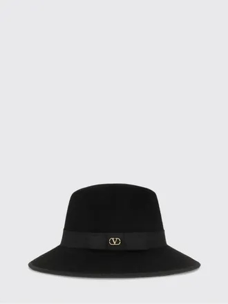 Valentino Garavani Cappello Panama VLogo Signature in feltro di lana a tesa larga