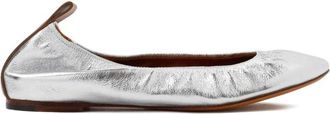 Lanvin Metallic Ballerinas - Dames - Ballerinas - Grijs - 36 EU - Schoenen