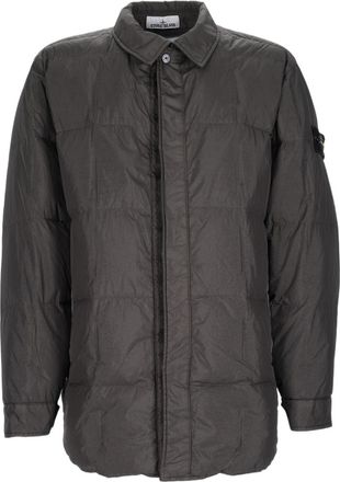 Stone Island Quilted Grey Sports Jacket With Padded Warmth