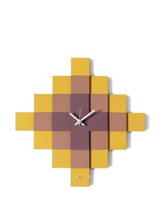 Arti & Mestieri geometric-pattern wall clock (35cm x 35cm) - unisex - Iron - OS - Yellow